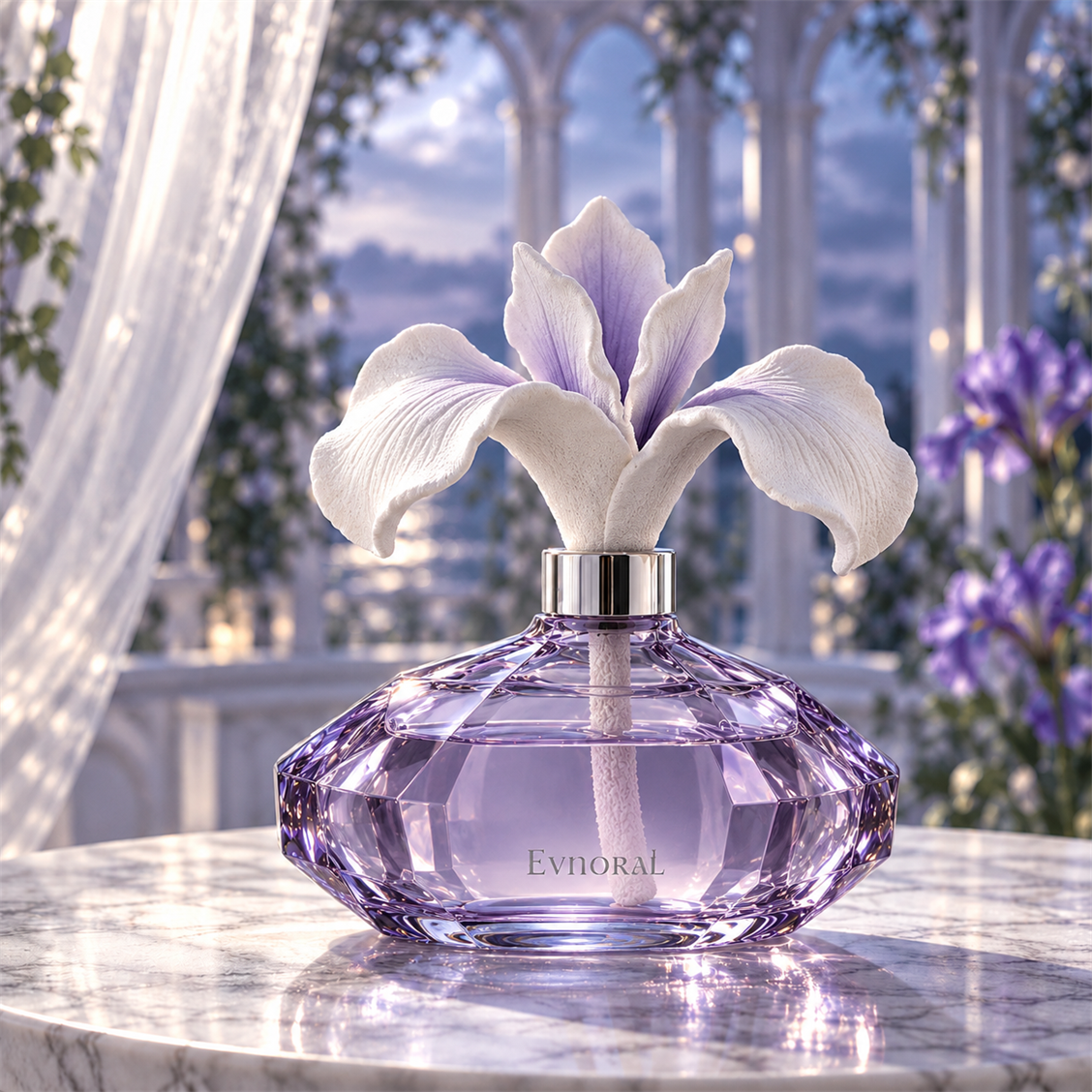 Evnoral Iris Bloom Reed Diffuser fragrance object view