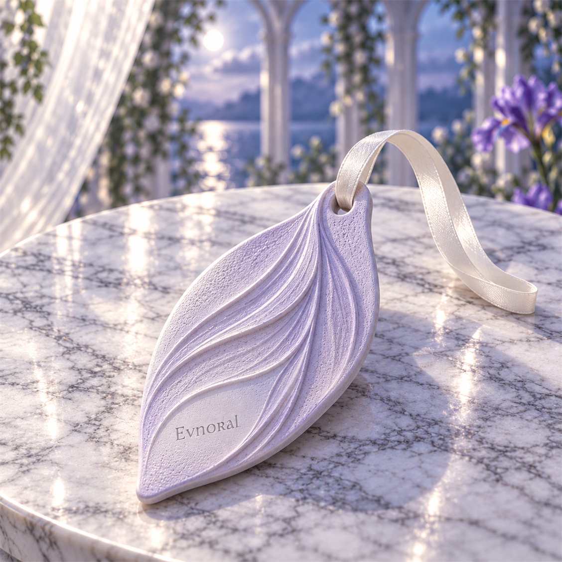 Evnoral Iris Leaf Scent Stone fragrance object view