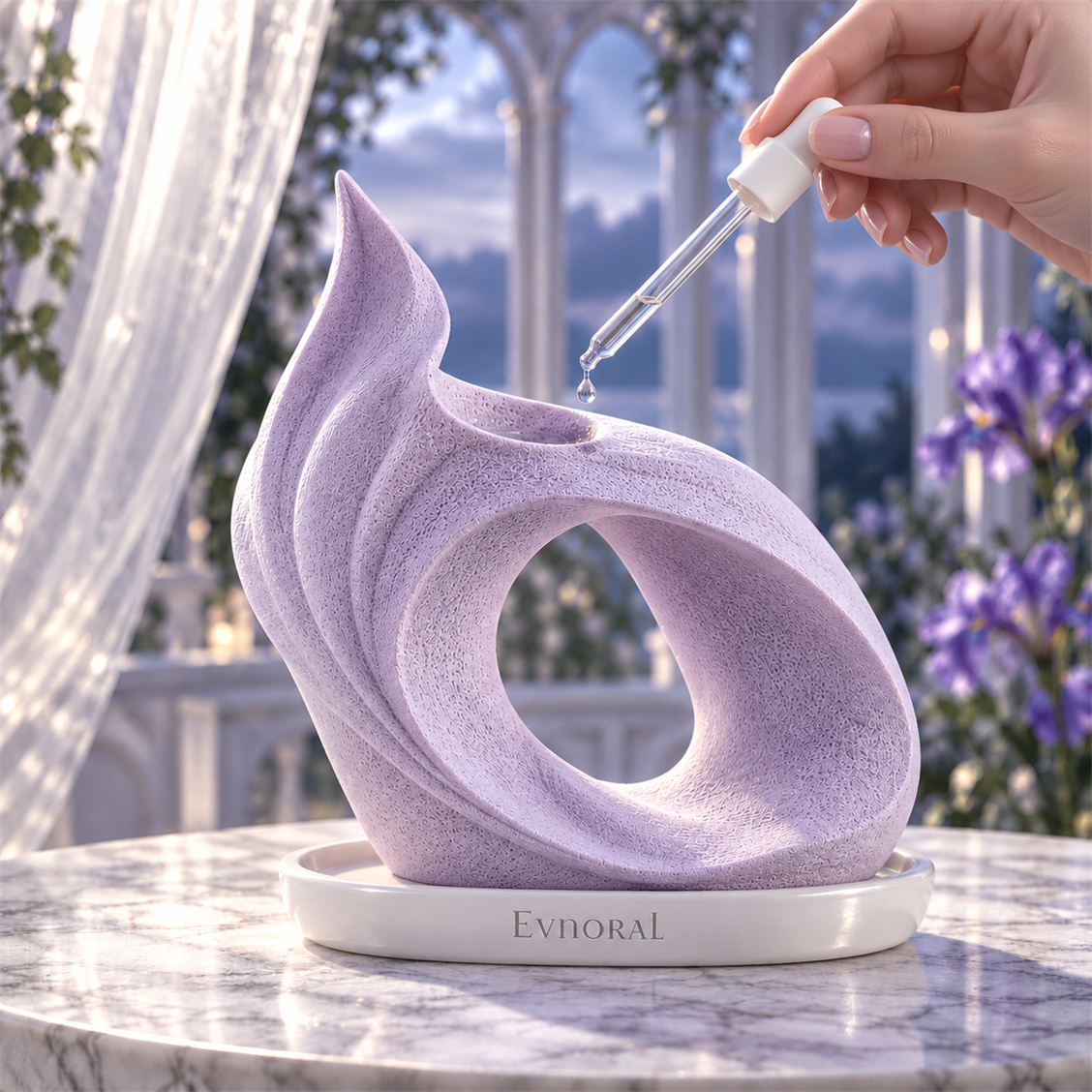 Evnoral Moon Crescent Aroma Sculpture fragrance ritual view