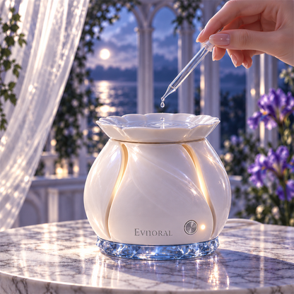 Evnoral Pearl Glow Wax Warmer fragrance ritual view