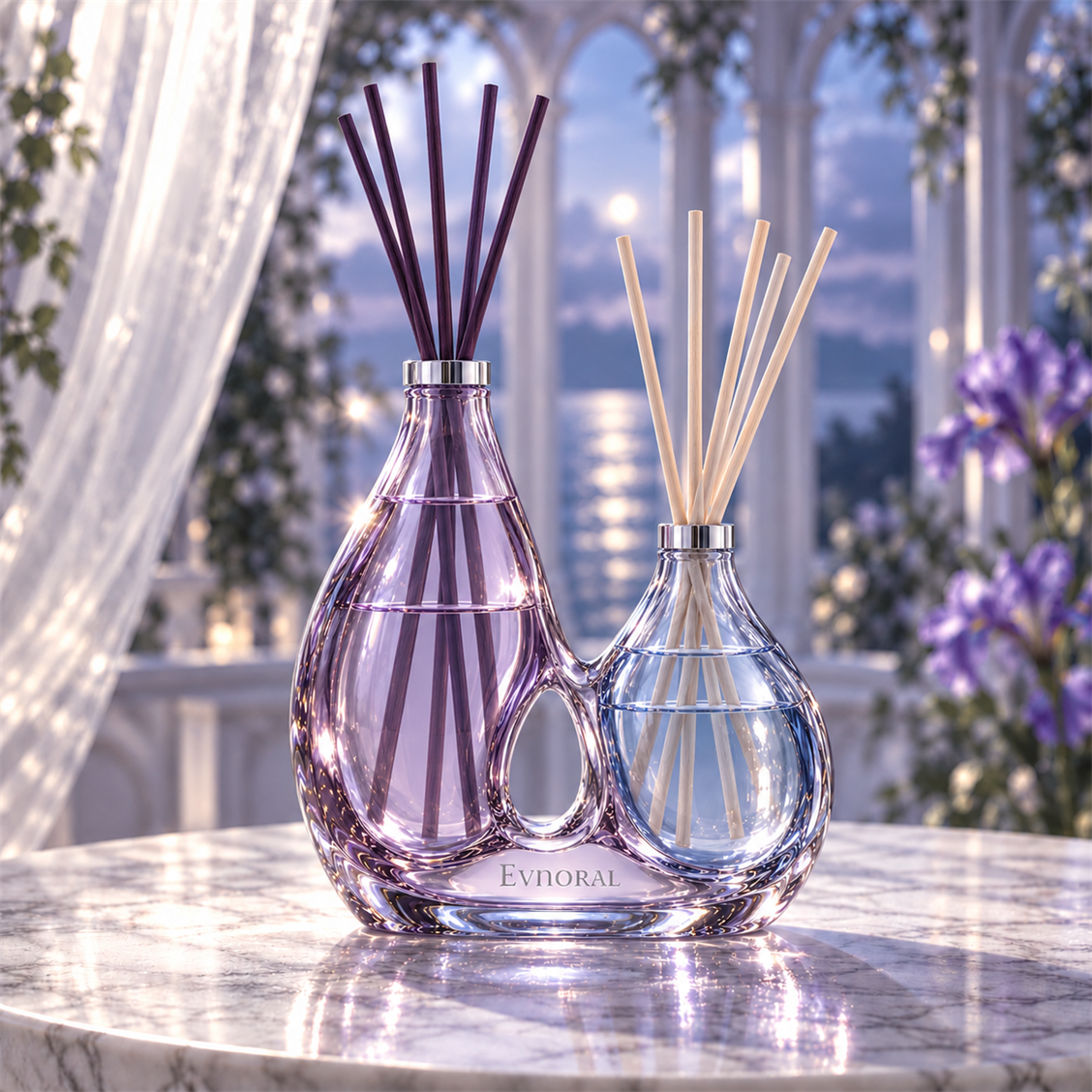 Evnoral Twin Bloom Fragrance Duo fragrance ritual view